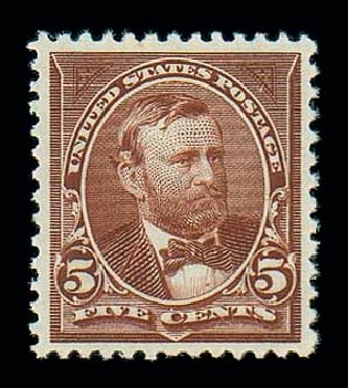 Values of US Stamps Scott Catalogue 255: 5c 1894 Grant. Matthew Bennett International, Dec 2007, Sale 325, Lot 1784