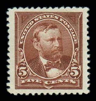 Value of US Stamps Scott # 255 - 5c 1894 Grant. Matthew Bennett International, Oct 2007, Sale 320, Lot 512