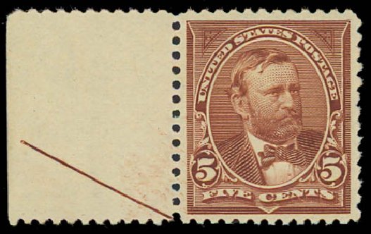 Values of US Stamps Scott #255: 1894 5c Grant. Daniel Kelleher Auctions, Jul 2011, Sale 625, Lot 852