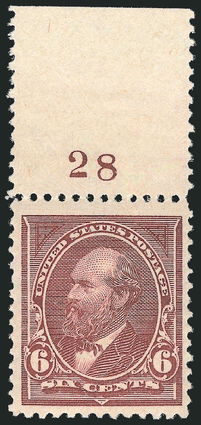 Value of US Stamp Scott Catalogue #256: 1894 6c Garfield. Robert Siegel Auction Galleries, Feb 2010, Sale 983, Lot 159
