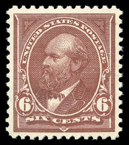 US Stamps Value Scott Catalogue # 256: 6c 1894 Garfield. Matthew Bennett International, Sep 2010, Sale 331, Lot 624