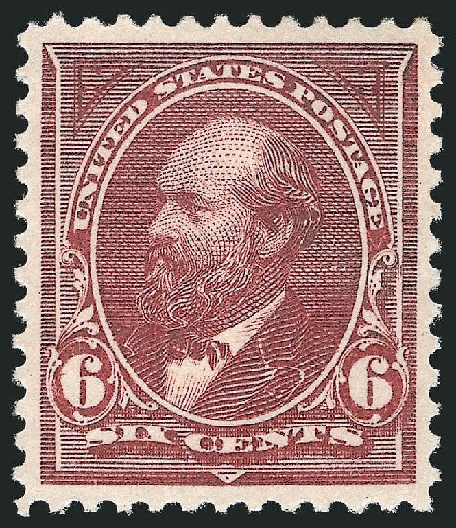 US Stamps Values Scott Catalog 256 - 1894 6c Garfield. Robert Siegel Auction Galleries, Nov 2012, Sale 1034, Lot 236