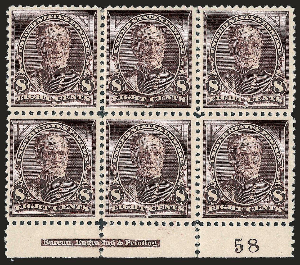 Cost of US Stamps Scott Catalogue 257: 1894 8c Sherman. Robert Siegel Auction Galleries, Dec 2009, Sale 977, Lot 334