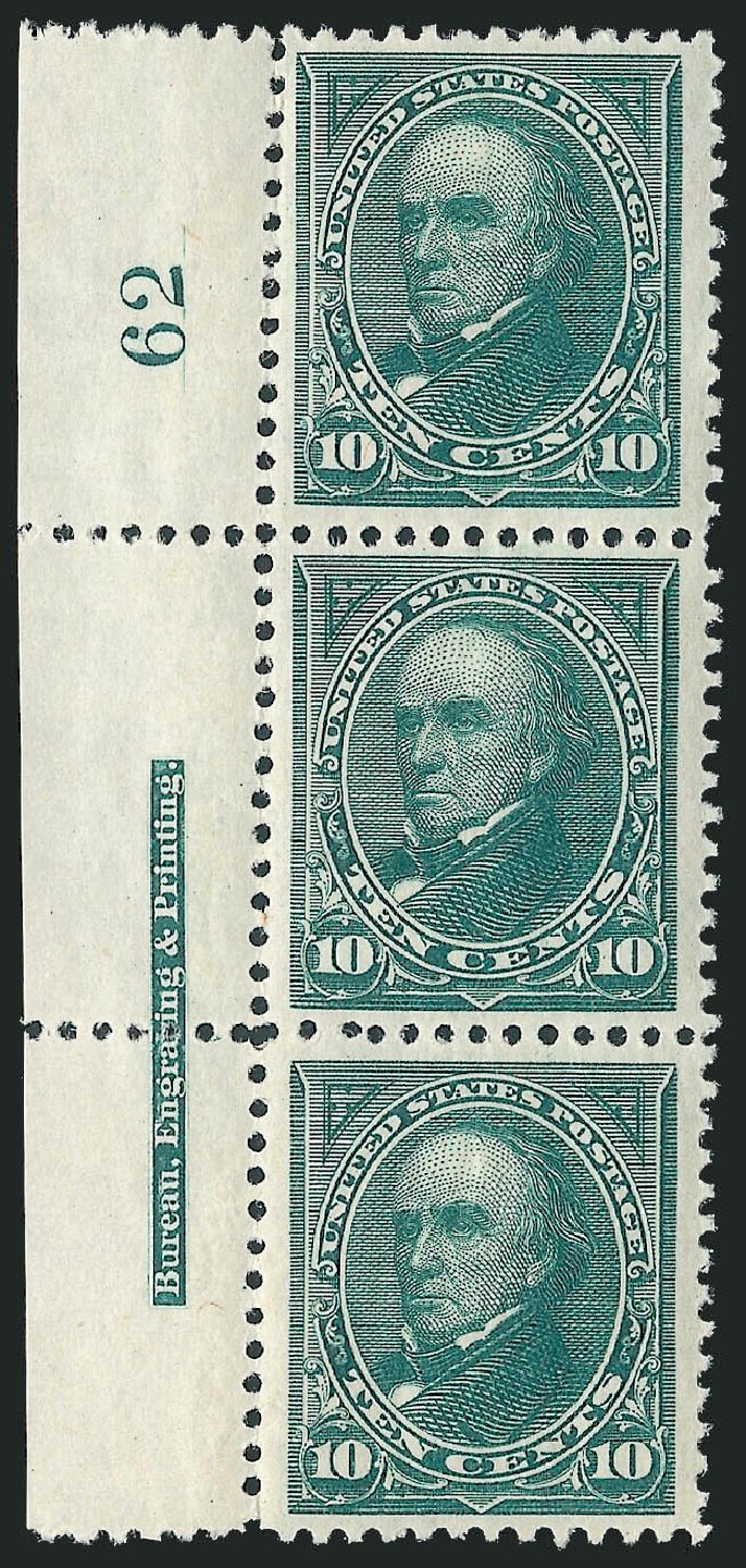 Value of US Stamp Scott Catalogue #258: 1894 10c Webster. Robert Siegel Auction Galleries, Dec 2009, Sale 977, Lot 337