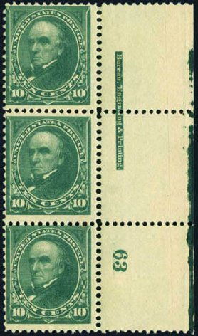 Costs of US Stamp Scott 258: 10c 1894 Webster. Harmer-Schau Auction Galleries, Oct 2012, Sale 95, Lot 220