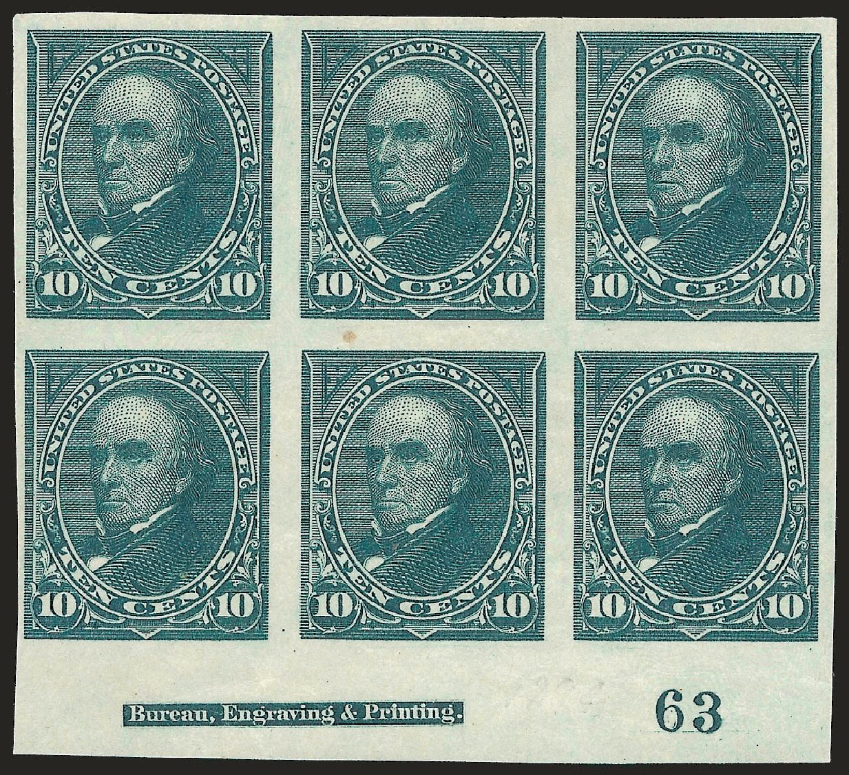 Costs of US Stamp Scott Cat. # 258: 1894 10c Webster. Robert Siegel Auction Galleries, Dec 2009, Sale 977, Lot 341