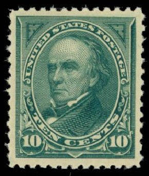 Price of US Stamps Scott Catalog # 258 - 10c 1894 Webster. Daniel Kelleher Auctions, Oct 2014, Sale 660, Lot 2254