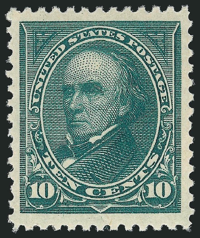 Values of US Stamp Scott Cat. 258 - 10c 1894 Webster. Robert Siegel Auction Galleries, Mar 2011, Sale 1007, Lot 2495