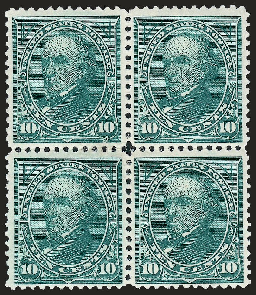 US Stamps Value Scott Cat. 258 - 1894 10c Webster. Robert Siegel Auction Galleries, Dec 2008, Sale 967, Lot 4425