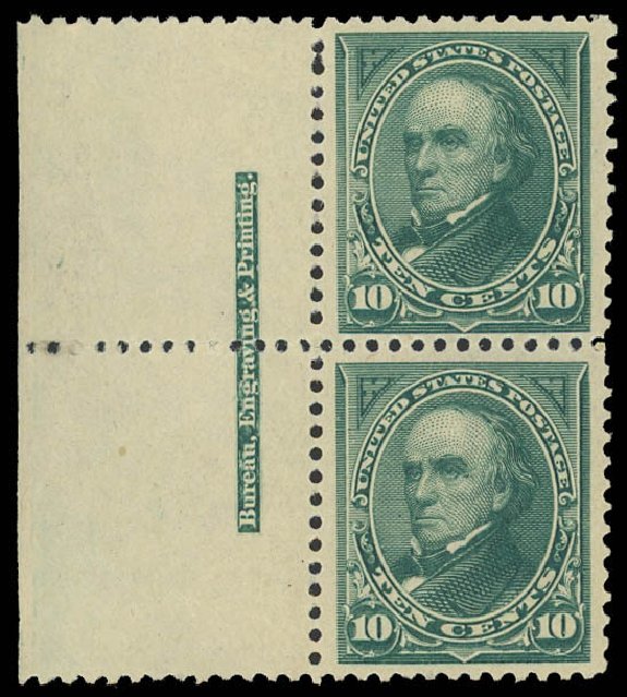 Price of US Stamp Scott Catalogue # 258 - 10c 1894 Webster. Daniel Kelleher Auctions, Jun 2012, Sale 630, Lot 1592