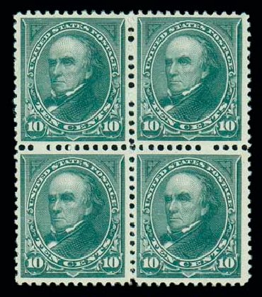 US Stamp Value Scott Cat. #258 - 1894 10c Webster. Matthew Bennett International, Dec 2007, Sale 324, Lot 1153