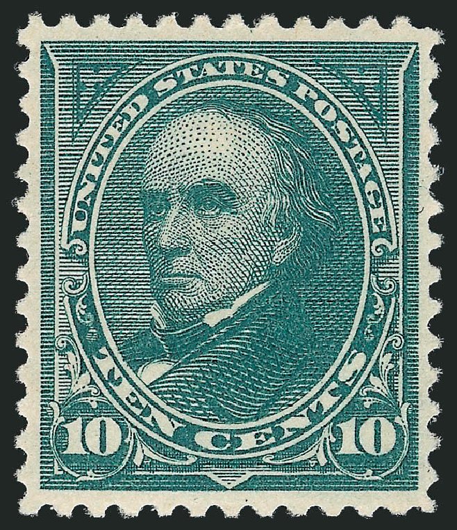 Values of US Stamps Scott Catalog # 258 - 1894 10c Webster. Robert Siegel Auction Galleries, Mar 2011, Sale 1007, Lot 2496
