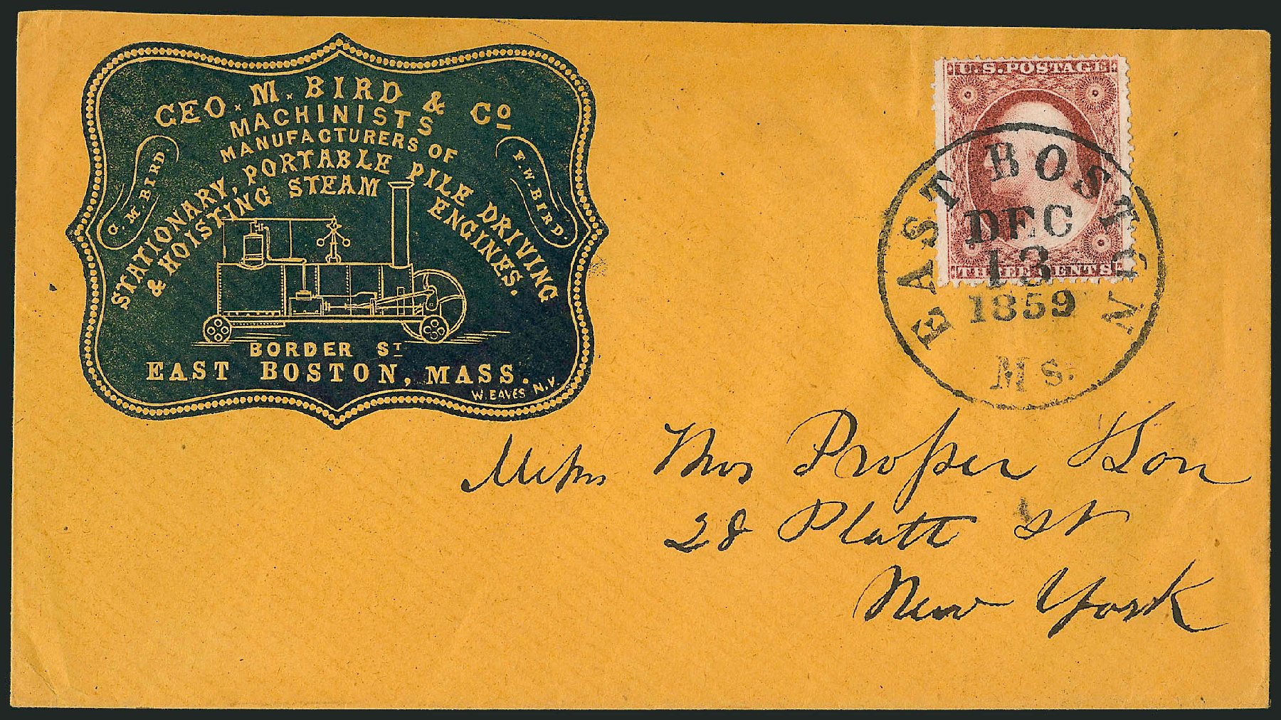 US Stamps Prices Scott Catalog #26: 3c 1857 Washington. Robert Siegel Auction Galleries, Dec 2010, Sale 1002, Lot 3757