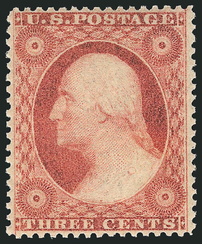 US Stamps Prices Scott Cat. # 26: 3c 1857 Washington. Robert Siegel Auction Galleries, Feb 2015, Sale 1092, Lot 1027