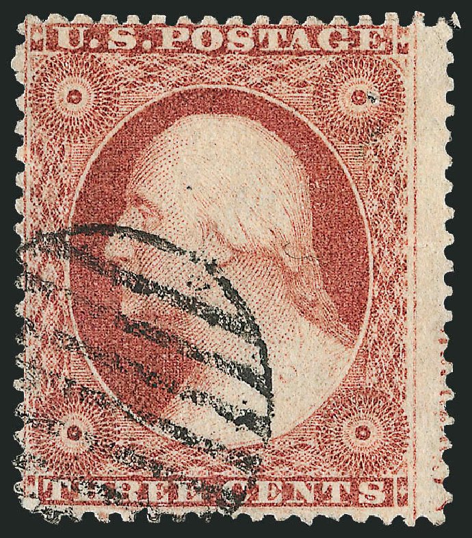 US Stamp Price Scott Catalogue 26: 3c 1857 Washington. Robert Siegel Auction Galleries, Dec 2008, Sale 964, Lot 257