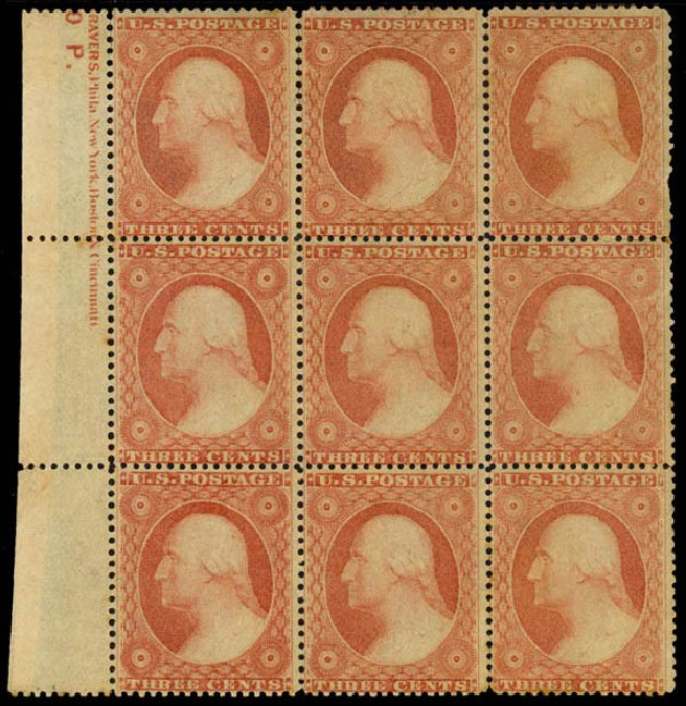 Prices of US Stamp Scott Cat. # 26 - 3c 1857 Washington. Daniel Kelleher Auctions, Dec 2013, Sale 640, Lot 68