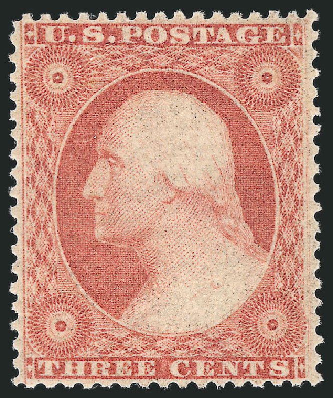 US Stamps Price Scott Catalog #26 - 1857 3c Washington. Robert Siegel Auction Galleries, Jul 2013, Sale 1050, Lot 138