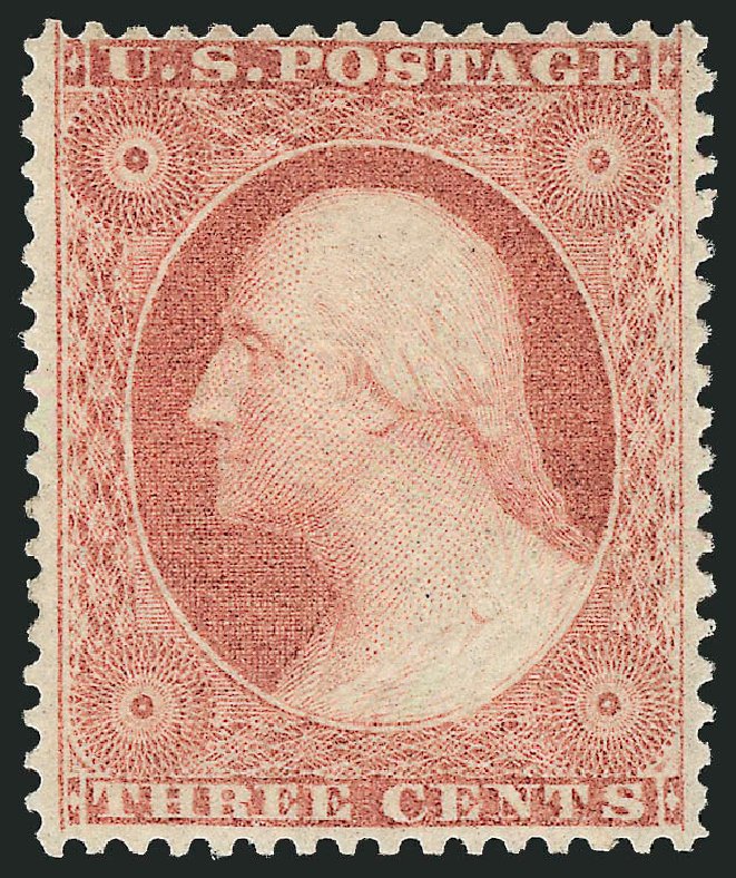 Values of US Stamp Scott Catalogue #26 - 1857 3c Washington. Robert Siegel Auction Galleries, Feb 2015, Sale 1092, Lot 1028