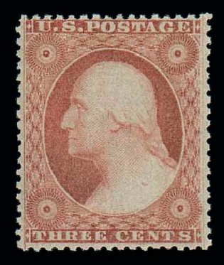 Price of US Stamp Scott 26 - 1857 3c Washington. Matthew Bennett International, Jun 2007, Sale 319, Lot 1079