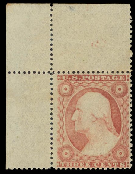 US Stamp Value Scott Cat. #26 - 3c 1857 Washington. Daniel Kelleher Auctions, Apr 2012, Sale 629, Lot 169