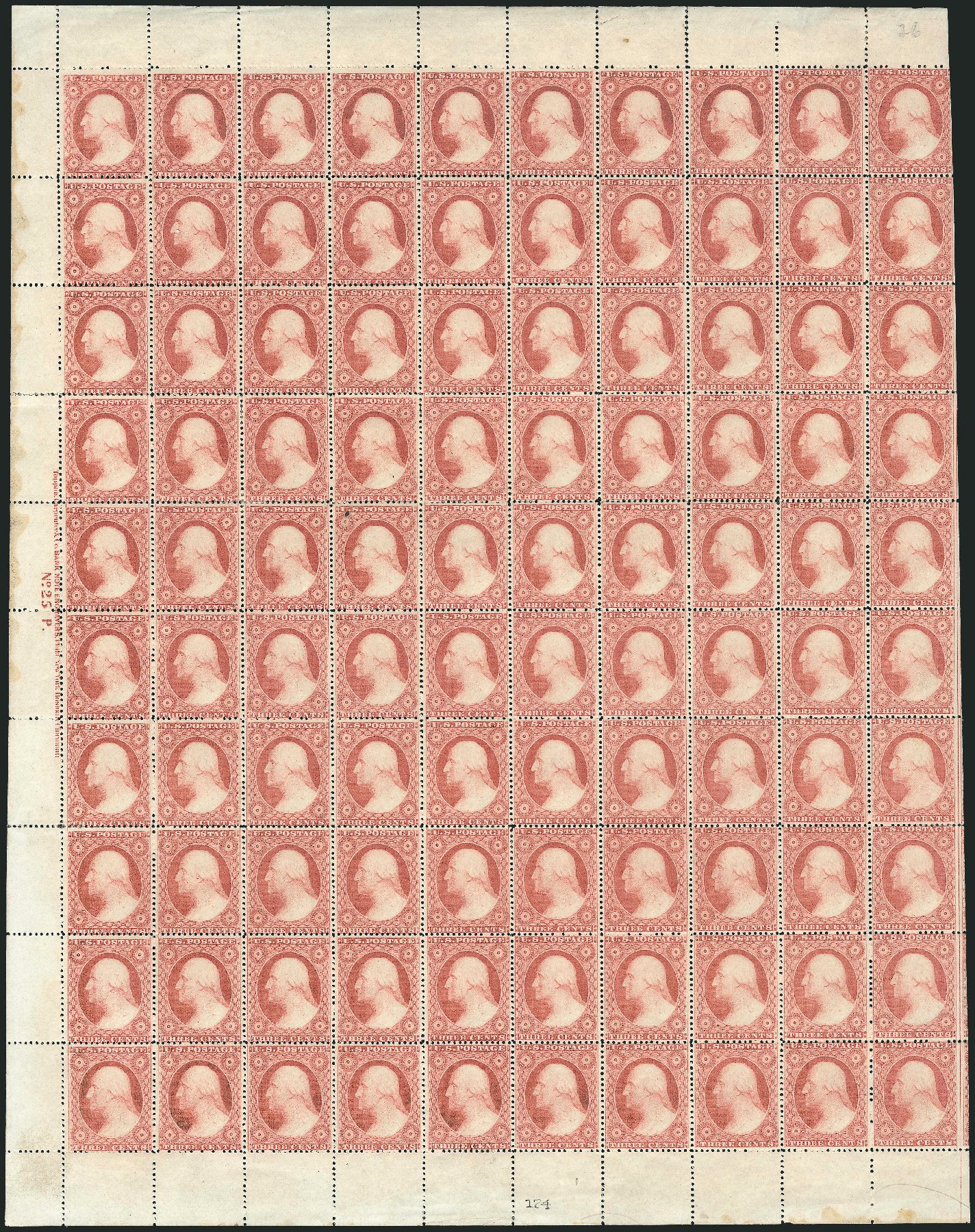 Prices of US Stamps Scott Catalog 26 - 1857 3c Washington. Robert Siegel Auction Galleries, Feb 2015, Sale 1092, Lot 1029