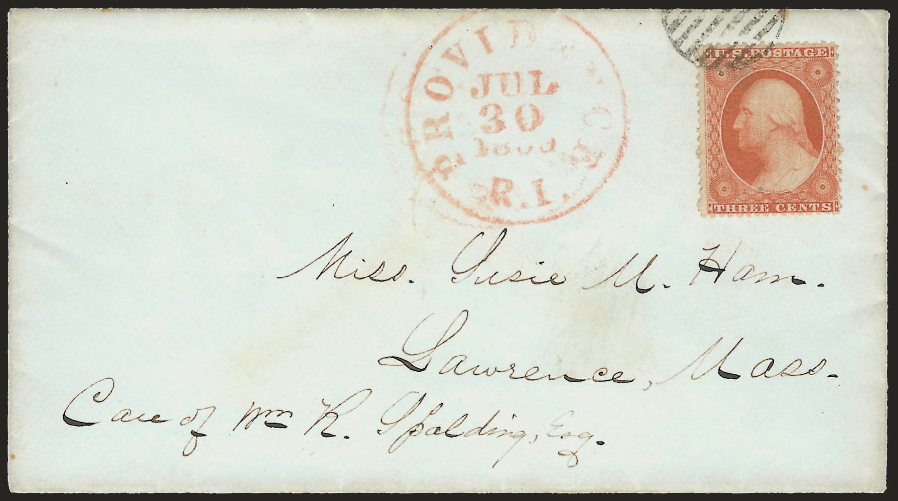 Values of US Stamps Scott 26 - 1857 3c Washington. Robert Siegel Auction Galleries, Dec 2008, Sale 964, Lot 269