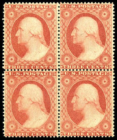 Prices of US Stamps Scott Cat. 26: 3c 1857 Washington. Matthew Bennett International, Dec 2008, Sale 330, Lot 1460