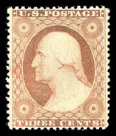 US Stamps Price Scott Catalog 26: 1857 3c Washington. Matthew Bennett International, Sep 2010, Sale 331, Lot 360