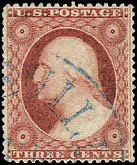 US Stamp Value Scott #26 - 3c 1857 Washington. Regency-Superior, Jan 2015, Sale 109, Lot 600