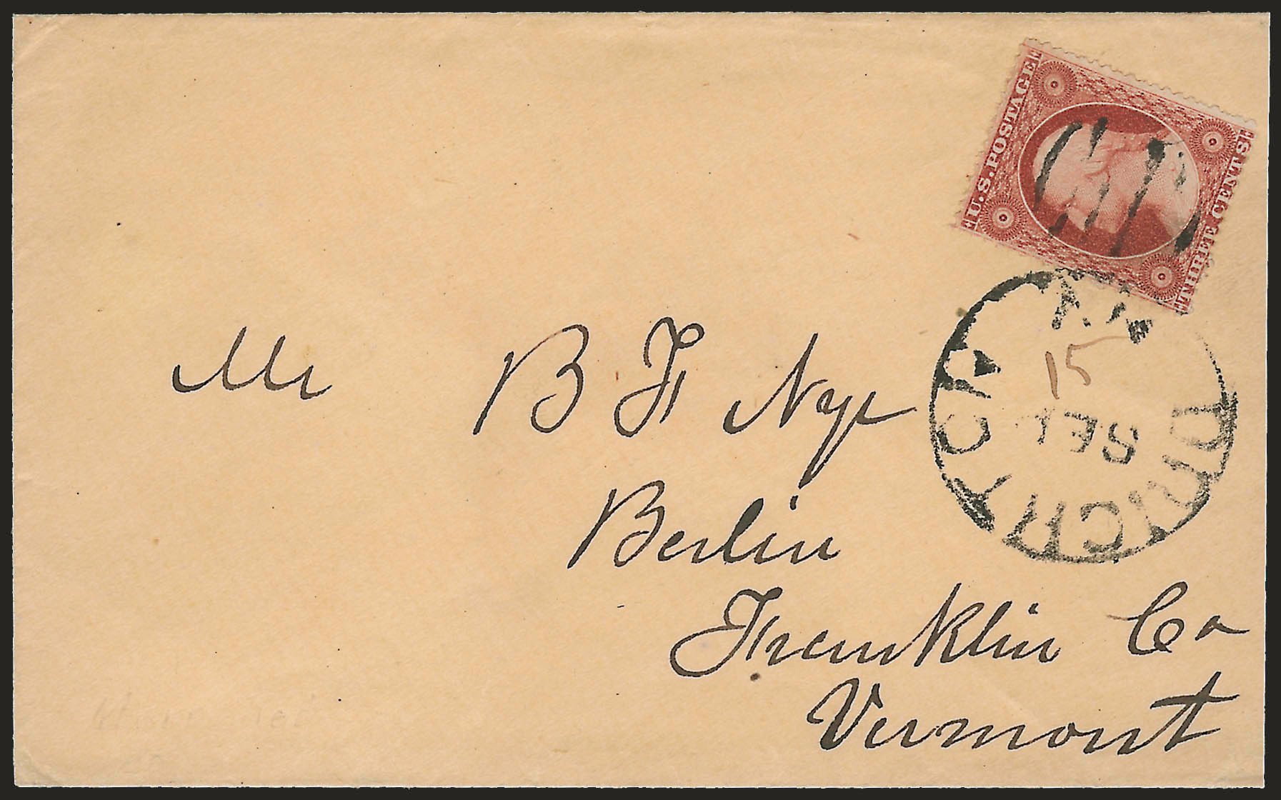 Value of US Stamp Scott Catalog 26 - 3c 1857 Washington. Robert Siegel Auction Galleries, Dec 2008, Sale 964, Lot 270