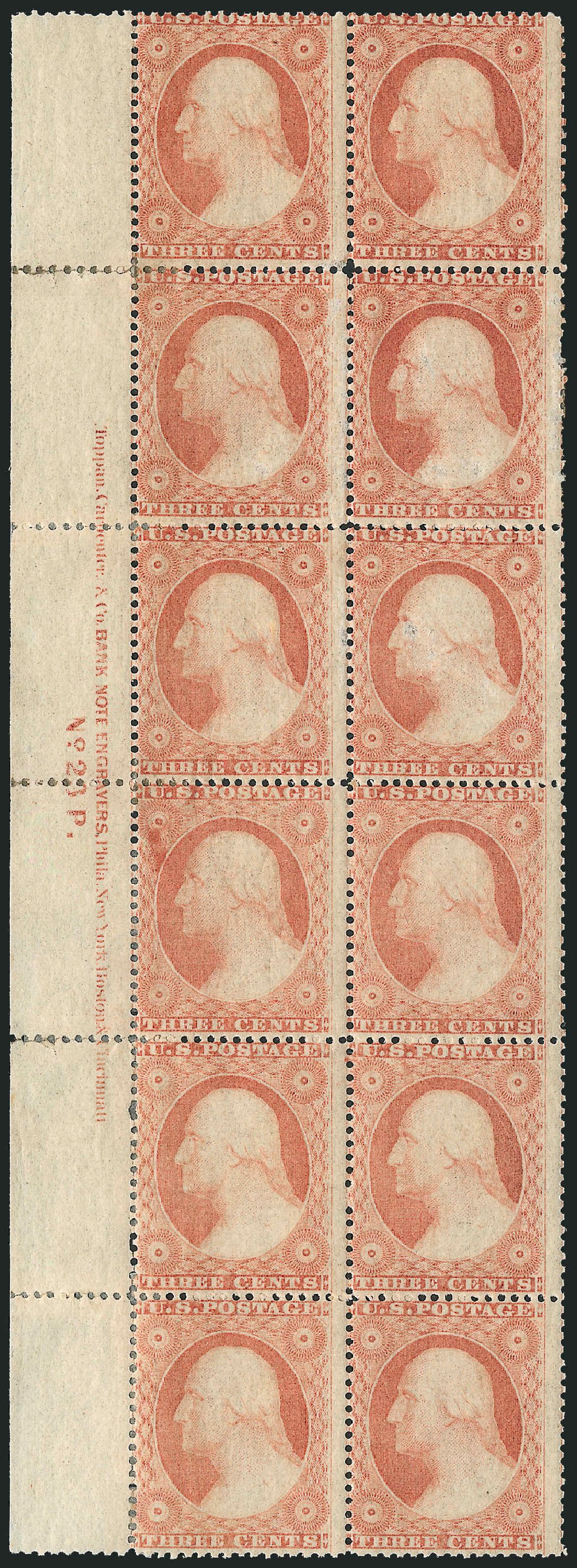 Prices of US Stamps Scott Catalogue # 26: 3c 1857 Washington. Robert Siegel Auction Galleries, Jul 2013, Sale 1050, Lot 141