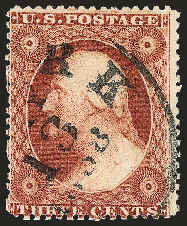Value of US Stamp Scott Catalog # 26 - 3c 1857 Washington. Robert Siegel Auction Galleries, Dec 2008, Sale 964, Lot 101