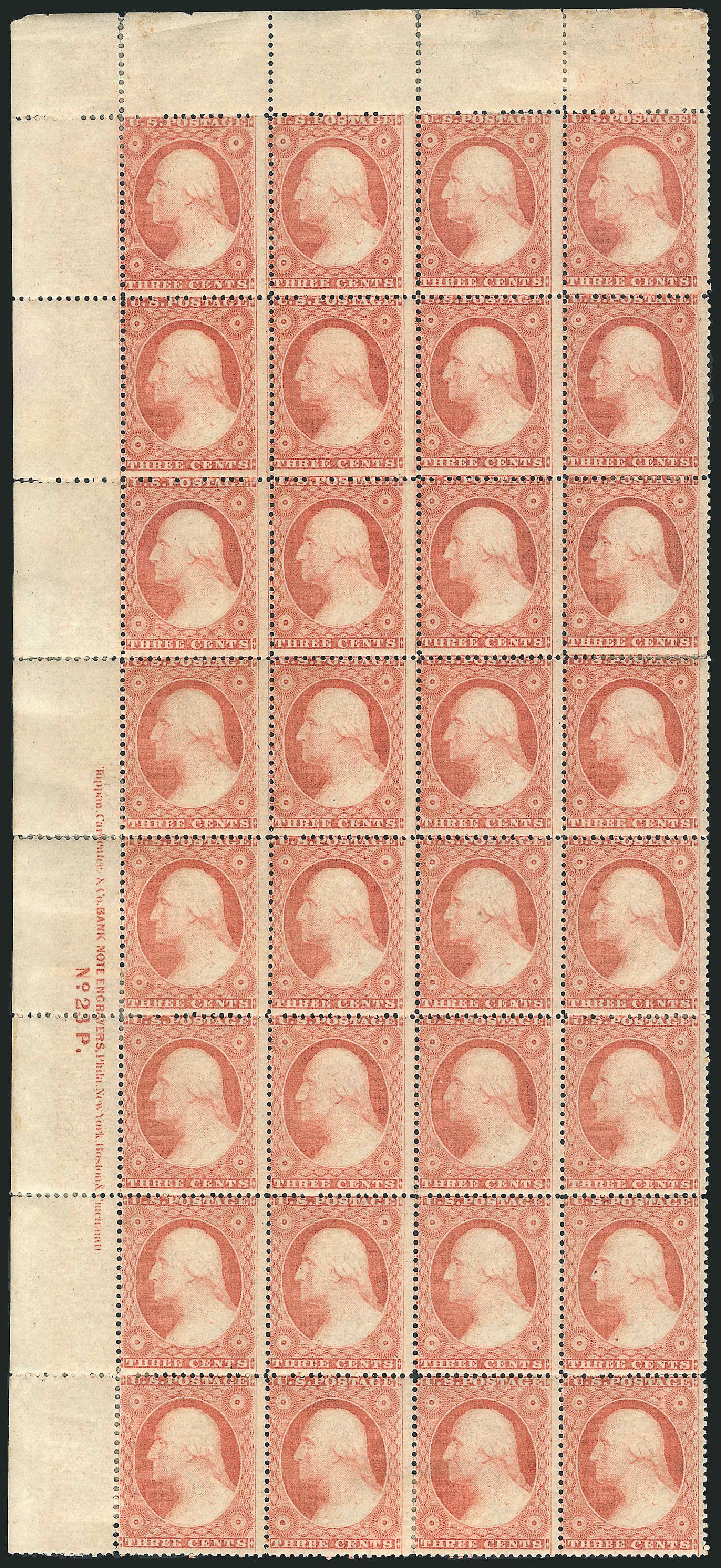 US Stamp Prices Scott Catalog # 26 - 3c 1857 Washington. Robert Siegel Auction Galleries, Mar 2014, Sale 1067, Lot 934
