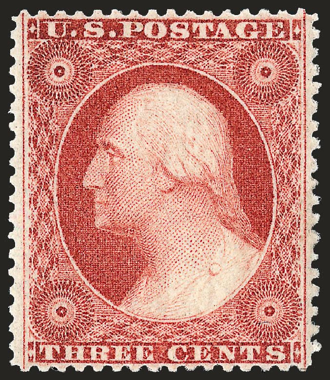 Values of US Stamps Scott Cat. #26 - 3c 1857 Washington. Robert Siegel Auction Galleries, Oct 2008, Sale 963, Lot 344