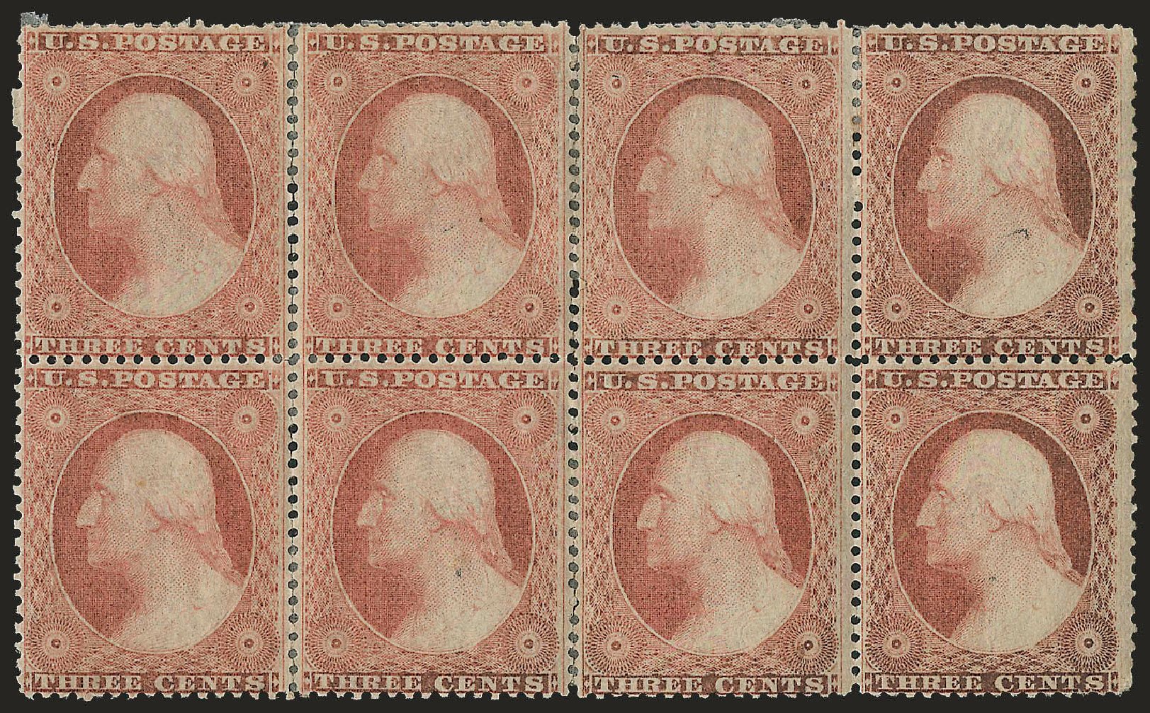 Prices of US Stamp Scott Catalogue #26: 3c 1857 Washington. Robert Siegel Auction Galleries, Apr 2010, Sale 984, Lot 144