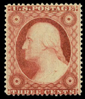 Price of US Stamps Scott Catalog #26 - 1857 3c Washington. Daniel Kelleher Auctions, Dec 2013, Sale 640, Lot 65