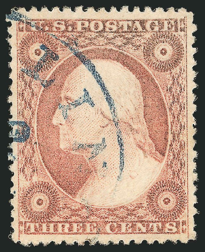 US Stamp Prices Scott Catalog 26 - 3c 1857 Washington. Robert Siegel Auction Galleries, Jun 2012, Sale 1024, Lot 65