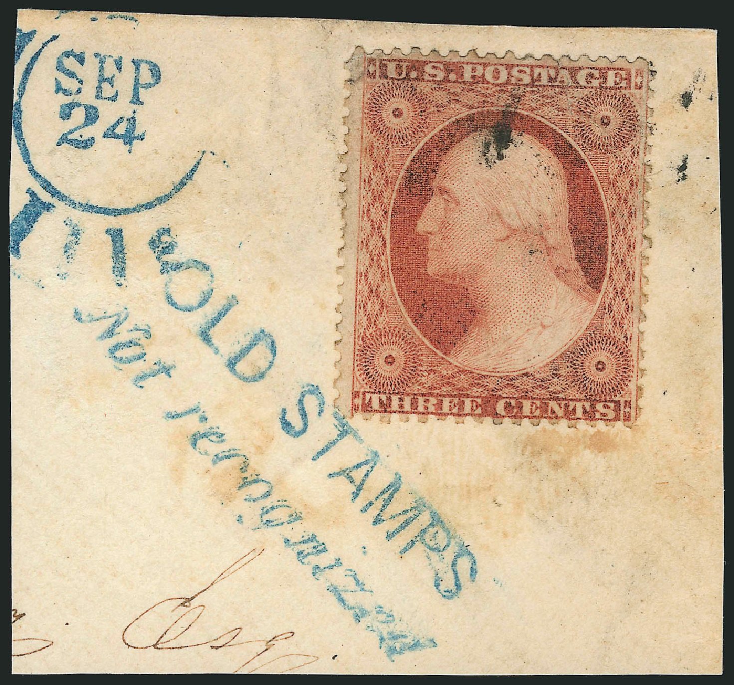 US Stamps Price Scott # 26 - 3c 1857 Washington. Robert Siegel Auction Galleries, Mar 2014, Sale 1067, Lot 935