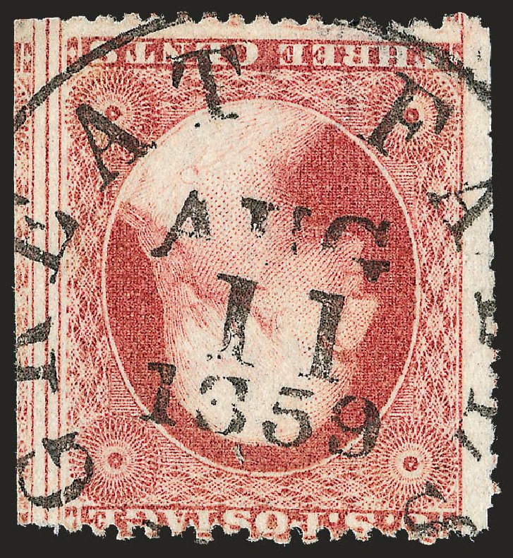 US Stamps Prices Scott Catalogue # 26: 3c 1857 Washington. Robert Siegel Auction Galleries, Dec 2008, Sale 964, Lot 105