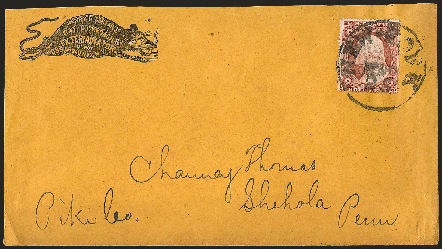 Prices of US Stamp Scott Catalog #26 - 1857 3c Washington. Robert Siegel Auction Galleries, Dec 2008, Sale 964, Lot 295