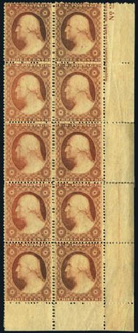 US Stamps Value Scott Cat. # 26: 1857 3c Washington. Harmer-Schau Auction Galleries, Aug 2012, Sale 94, Lot 1042