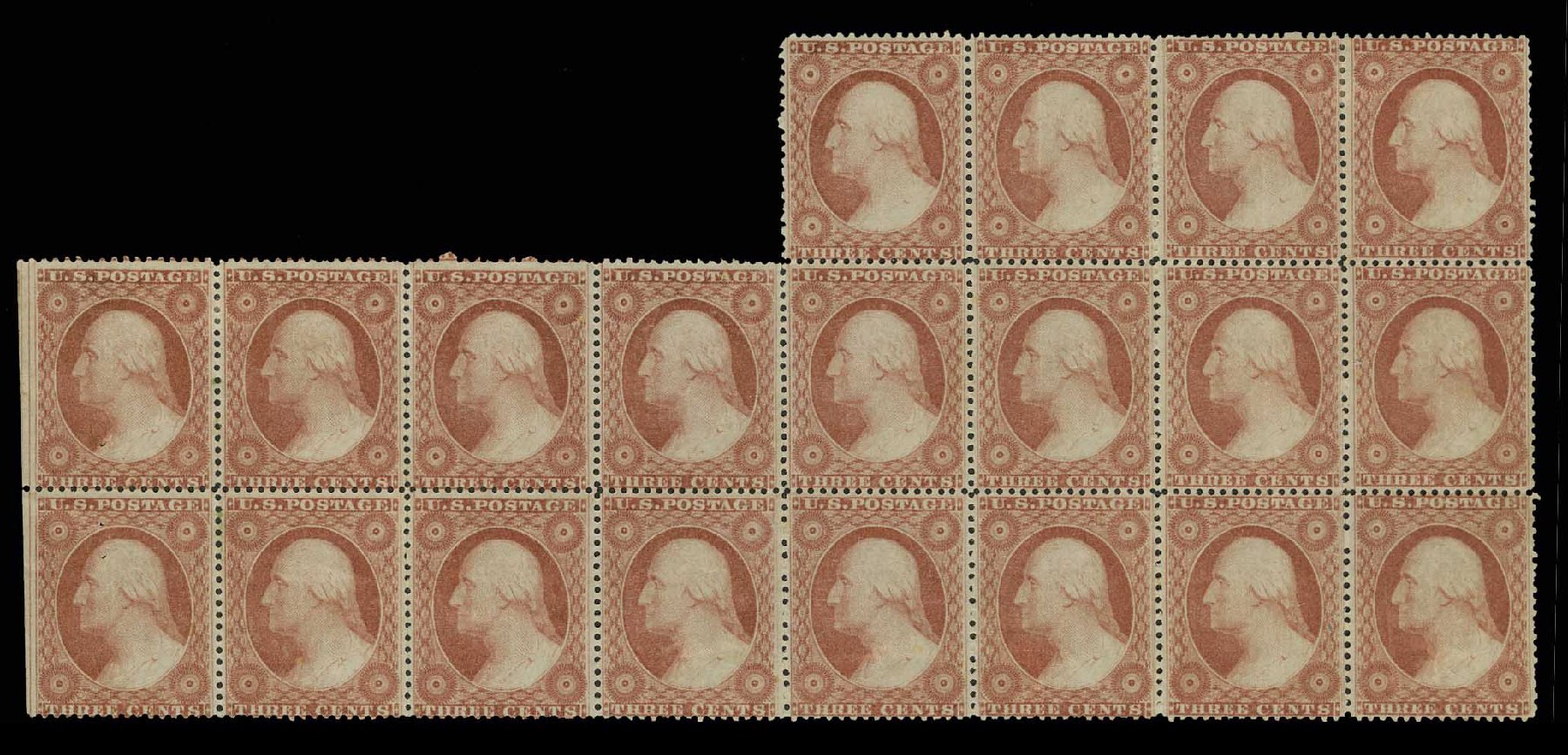 US Stamp Prices Scott 26 - 3c 1857 Washington. H.R. Harmer, May 2014, Sale 3005, Lot 1052