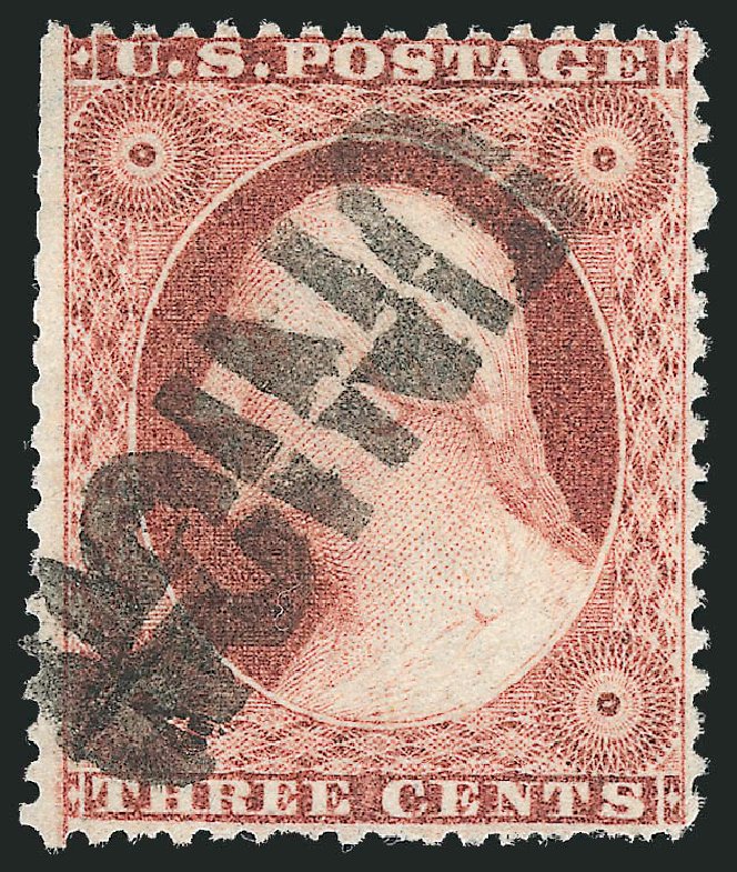 US Stamp Price Scott Catalogue #26: 1857 3c Washington. Robert Siegel Auction Galleries, Jul 2013, Sale 1050, Lot 142