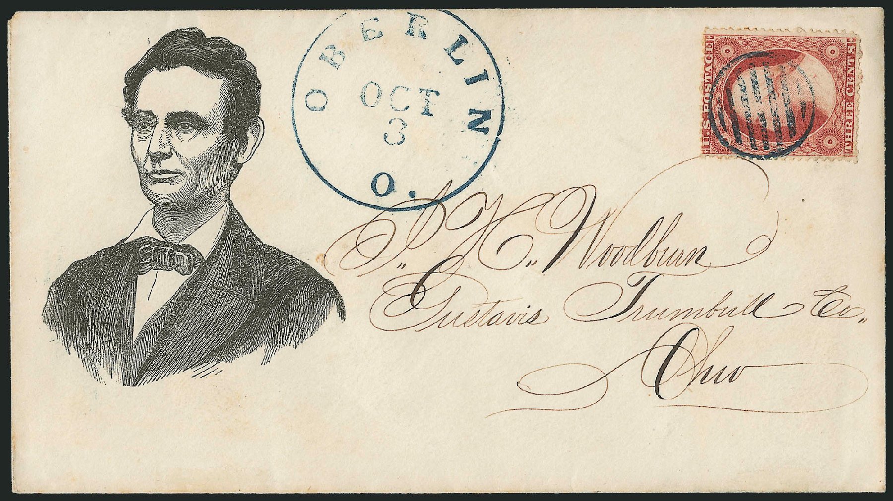 Values of US Stamp Scott Cat. #26 - 1857 3c Washington. Robert Siegel Auction Galleries, Oct 2010, Sale 996, Lot 3242