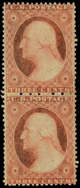 Cost of US Stamp Scott Catalogue #26: 1857 3c Washington. Daniel Kelleher Auctions, Dec 2013, Sale 640, Lot 66
