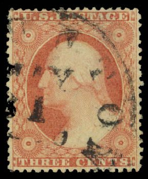Prices of US Stamps Scott Catalog #26 - 3c 1857 Washington. Daniel Kelleher Auctions, Sep 2014, Sale 655, Lot 176