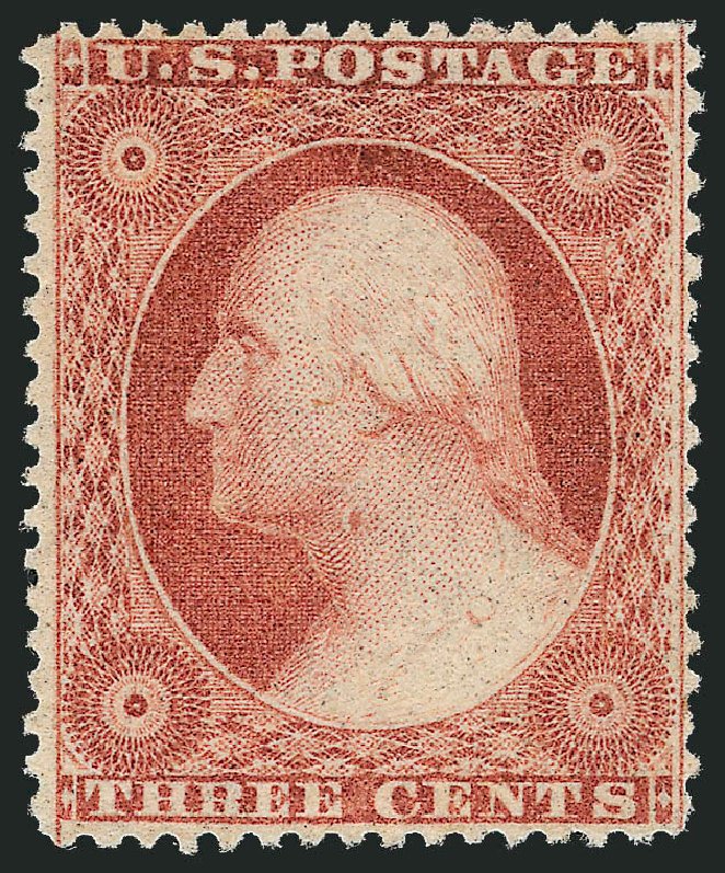 US Stamp Price Scott Catalogue # 26: 1857 3c Washington. Robert Siegel Auction Galleries, Dec 2011, Sale 1017, Lot 496