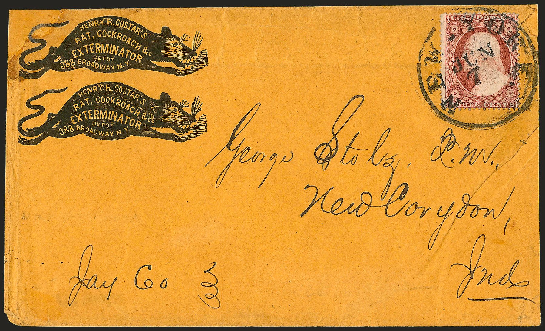 Prices of US Stamps Scott Catalogue # 26: 1857 3c Washington. Robert Siegel Auction Galleries, Dec 2008, Sale 964, Lot 296