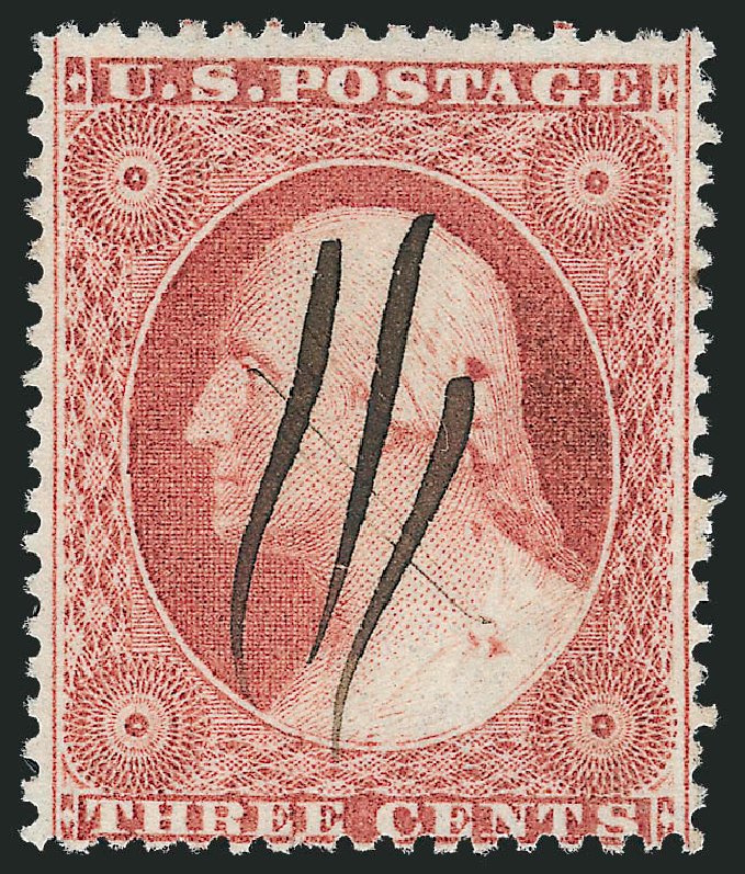 US Stamp Value Scott Catalogue #26 - 1857 3c Washington. Robert Siegel Auction Galleries, Oct 2010, Sale 996, Lot 3216