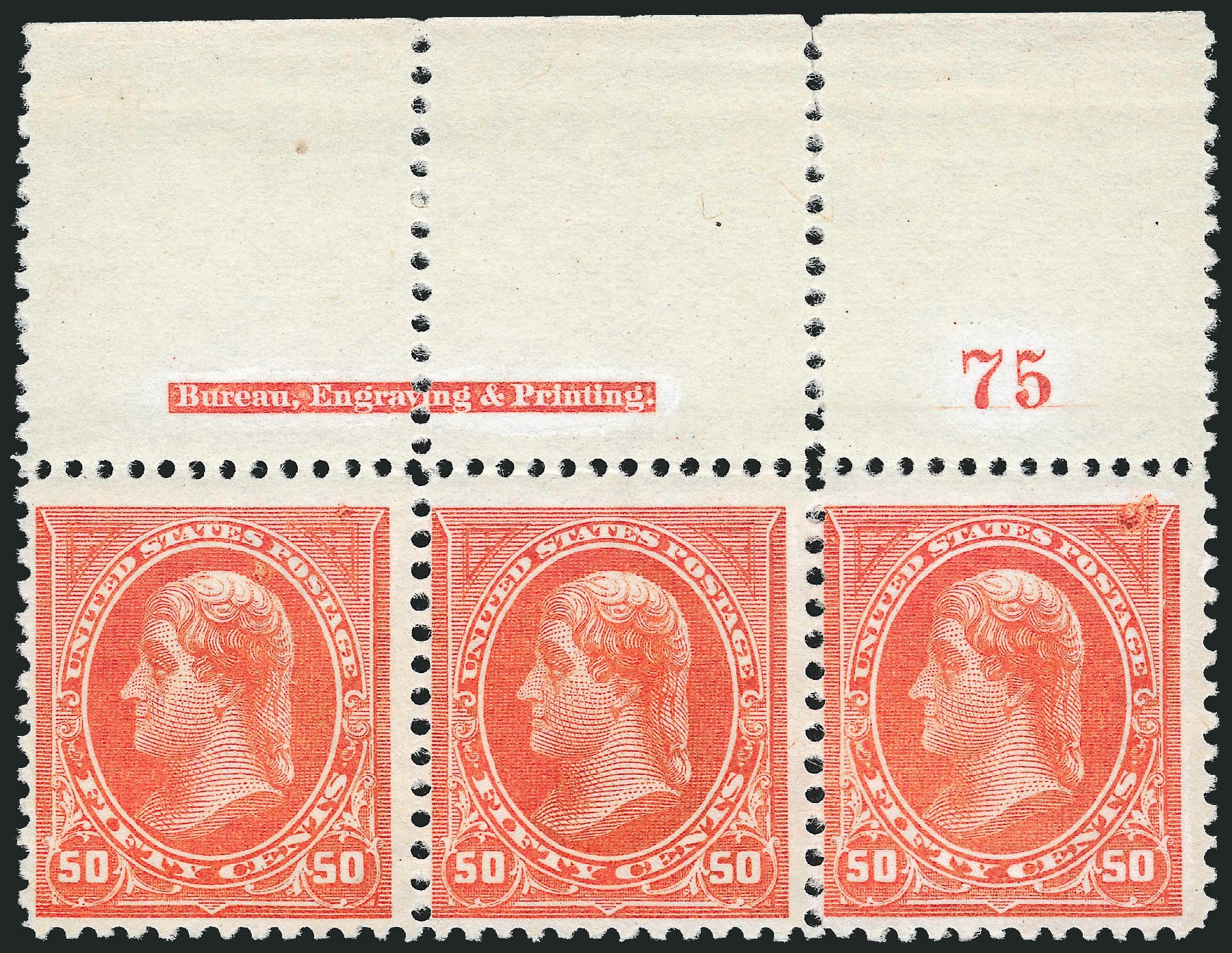 Value of US Stamps Scott Catalogue # 260: 50c 1894 Jefferson. Robert Siegel Auction Galleries, Mar 2014, Sale 1067, Lot 1258